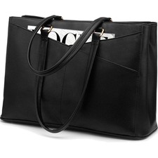 Laptop Tote Bag for Women 15.6 Inch Waterproof Leather Computer Bags Business... picture