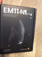 ProtoArc EM11 NL Ergonomic Vertical Mouse, Bluetooth Optical Wireless Black NEW picture