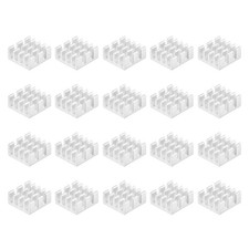 11x11x5mm Aluminum Heatsink Radiator for MOS IC Chip Silver Tone 20Pack picture