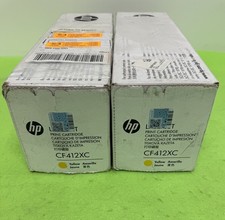 LOT OF 2 NEW OEM HP CF412XC Yellow Toners For M452 MFP M377 M477  picture