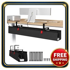 Cable Management Tray 36 inch Under Desk Organizer with Clamp or Screw Fixing picture