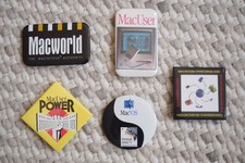 Lot of 5 Vintage 1990s Apple Mac/Macintosh MacUser Macworld Pins picture