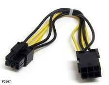 8in 6 pin PCI Express Male to Female Video Card Power Extension Cable, PC-047 picture