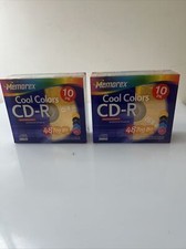 Lot Of 2 Memorex CD-R 10-Pack Cool Colors 48X 700MB 80 min New Sealed Total 20 picture