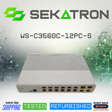 🔀 Cisco WS-C3560C-12PC-S • 12× PoE Fast Ethernet 2× Gigabit Uplinks ⚡Fast Ship picture