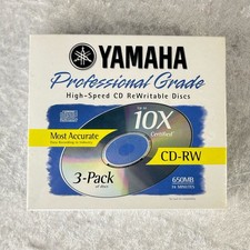 3-Pack Yamaha Professional Grade High-Speed CD Rewritable Discs - New, Sealed picture