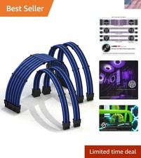 AVA 50cm PSU Cable Extension Sleeved Custom Mod GPU PC Braided picture