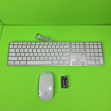 Apple A1243 Wired Mac USB Keyboard w/Numeric+ A1296 Wireless Mouse-SAME DAY SHIP picture