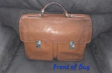 VINTAGE BARNEYS NEW YORK LEATHER BRIEFCASE -RARE FIND picture