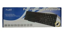 ProHT Pro USB Wired Keyboard Quiet Key Compact Design 5.25x17