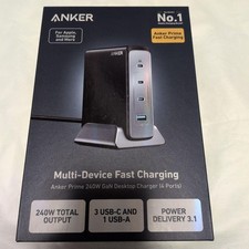 Anker Prime Desktop Charger 240W 4 ports GaN Charging Station USB-A & USB-C picture