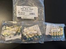 Tributaries Wall Plate Insert RG6 RCA Gold, 15-pack, FREE ECONOMY SHIPPING picture
