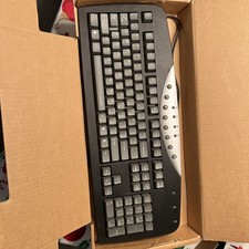 VTG Gateway SK-9920 Black Gray Wired Computer PS/2 Keyboard *NEW OPEN BOX* picture