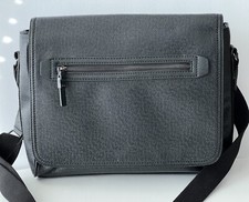 ALDO Black Laptop Shoulder Bag W Padded Sleeve, Magnetic Front Buttons. picture
