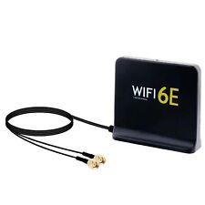 WiFi 6E 12dBi SMA Female Antenna with Tri-Band 2.4G/5.8G/6GHz 3FT RG174 RP-SM... picture