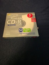 New Memorex Printable Recordable Blank CD-R, 5 Pack 52x 700MB 80 min CDs picture