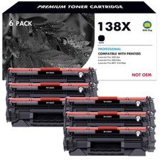 6PK W1380X 138X Toner with Chip For HP LaserJet Pro 3001dw 3001fdw MFP 3101fdw picture