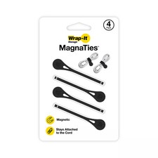 Wrap-It Storage - MagnaTies 4-Pack - Black picture
