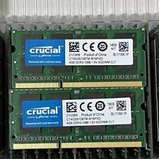 CRUCIAL 8GB 1066Mhz 1067Mhz 2X4GB kit DDR3 8500s 204Pin Sodimm Laptop Memory Ram picture