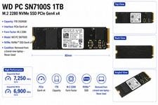 WD PC SN7100S 1TB NVMe PCIe Gen4 x4 M.2 2280 SSD OEM Pulled from New Laptop picture