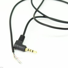 1 FT.   2PCS  3.5mm Male Plug Bare Wire TRRS 4 Pole Stereo 1/8
