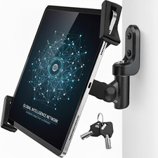 Anti-Theft Ipad Wall Mount with Lock & Key, 360° Rotating Tablet Holder for 7.9