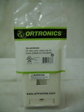 Ortronics OR-40300549, TracJack Faceplate, Fog White, 1 Port  New / Sealed picture