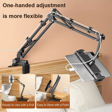 Adjustable Bed Tablet Holder Rotatable Long Arm Metal Desktop Tablet Bracket Mou picture