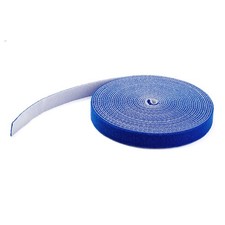 StarTech 25ft (7.6m) Hook and Loop Roll, Blue, Cut-to-Size Reusable Cable Ties picture