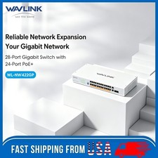 Wavlink 28-Port Gigabit PoE+ Switch 24 PoE@250W 2 SFP VLAN/Extend/PD-Alive/LAG picture