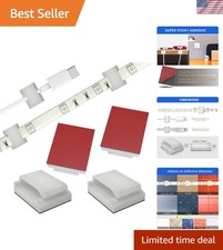 Self-Adhesive Cable Clips for LED Strip Lights 100pcs White picture