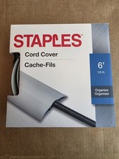STAPLES Floor Cord Cover 6ft Gray - Brand New - Unopened picture