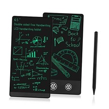 Mini LCD Writing Tablet, 6.5in Double Display Erasable Reusable 6.5&6in picture