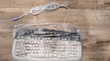 Microsoft Multimedia Keyboard 1.0A  PC / PS2 KB-0168 Blue New Open Box  picture