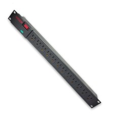 12 Outlet Rack Mount Surge Lightning Protector Power Strip PDU 1050 Joules 15A picture