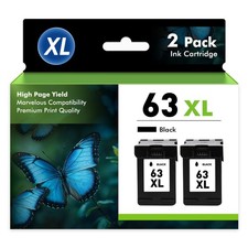 2Pcs 63XL Black Ink Cartridge Set For HP Envy 4516 4520 4522 OfficeJet 3830 4650 picture