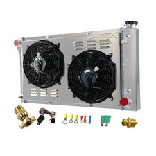 EnginCool 4 Row Core Radiator + Shroud Fan + Thermostat Relay Kit for 1967-19... picture