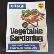 Vintage 1995 Expert Vegetable Gardening PC Windows 3.1/95 3.5” Floppy Sealed picture