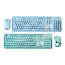 [Sanrio] Characters Pochacco / Cinnamoroll Retro Wireless Keyboard & Mouse Set picture
