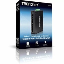 TRENDnet TI-PG80 8-port hardened industrial gigabit PoE+ DIN-Rail switch picture