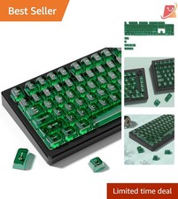 Dark Green Clear Keycap Set Translucent Crystal Jelly MDA Profile for Mechani... picture