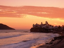 Landscape mexico resort coast dusk sunset Custom Gaming Mat Desk picture
