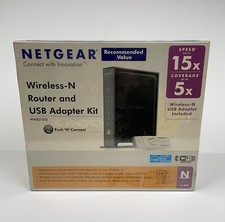 Netgear Wireless-N Router And USB Adapter Kit New WNB2100 picture