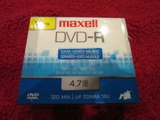 Maxell DVD-R Data Video 10 Pack New Sealed (A3) UPC 025215625800 picture
