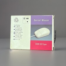 Vintage - Mitsumi 2-Button Serial Mouse ECM-S31 for IBM PC and Compatibles White picture