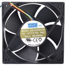 AVC High Airflow PWM Fan 104 CFM 4 Pin DS12025B12H 120mm x 25mm 0.75A 12V picture