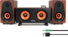【2026 Update】 USB 2.1 Computer Speakers with Subwoofer, 3.5mm/USB Input Pc Speak picture