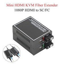 Mini HDMI KVM Over Fiber Optical Transceiver SC 1080P with US Power Adapter picture