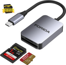 Aluminum 2-In-1 Sd/Micro SD Card Reader USB C, 190Mb/S High-Speed, Dual Card Sim picture