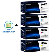 4PK Fit for HP 202X High Yield Toner Set CF500X-CF503X Black Cyan Magenta Yellow picture